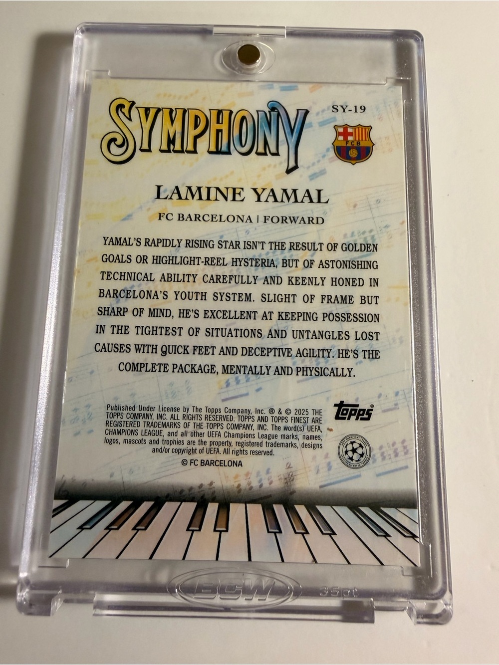 Topps Symphony Lamine Yamal Card -Purple Refractor/299 - Picture 2 of 2